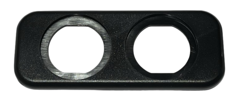 Einbauplatte doppelt, schwarz